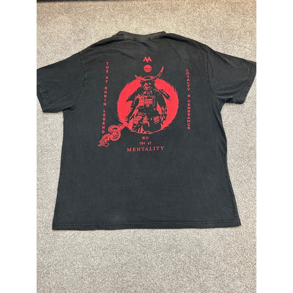 Mentality 47 Ronin Legend T-Shirt Mens XXL Black Excellent Samurai Graphic Tee